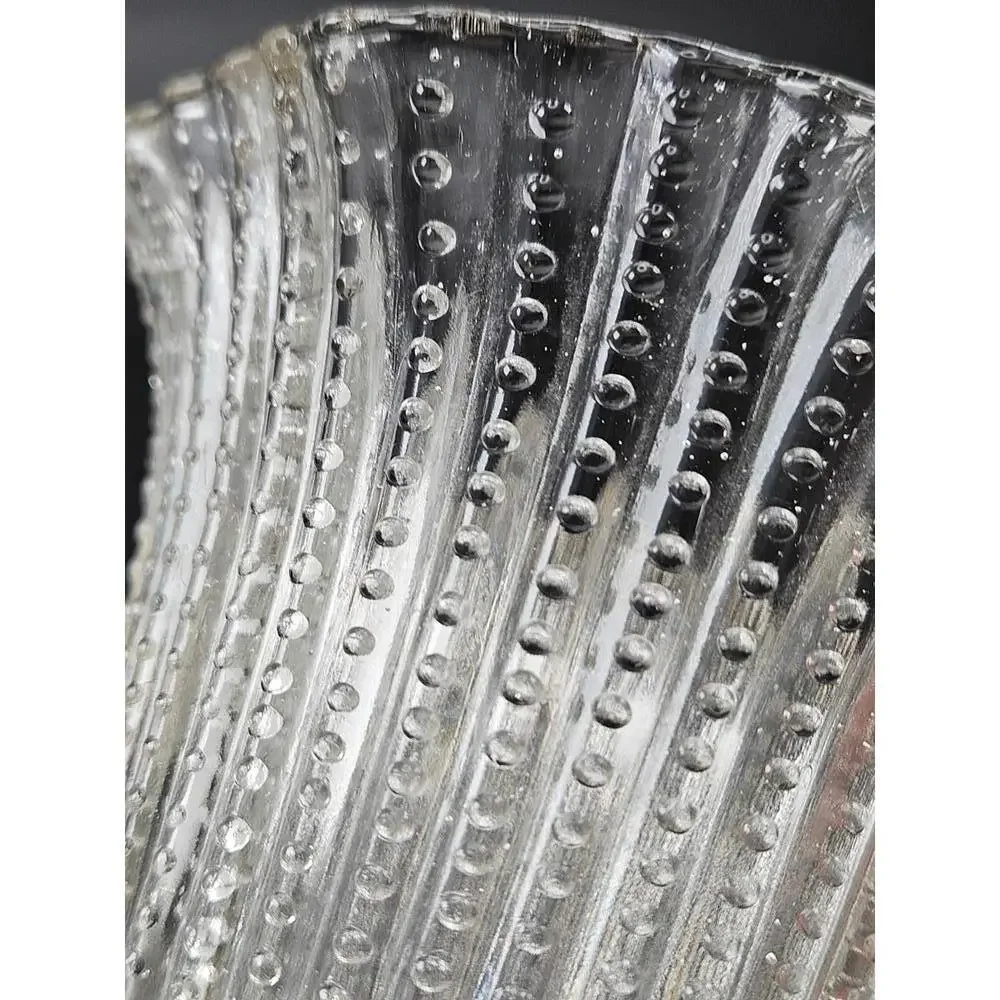 Vintage Hobnail Ribbed Glass Lamp Shades Vanity Sconce Set of 3 Repurpose Trend
